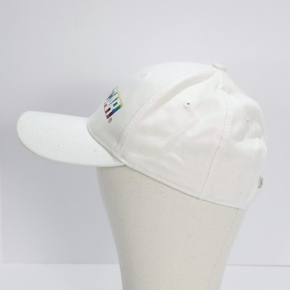 NASCAR‎ Adjustable Baseball Cap Ladies White Rainbow Foil Logo Cotton Hat NEW - Picture 4 of 8